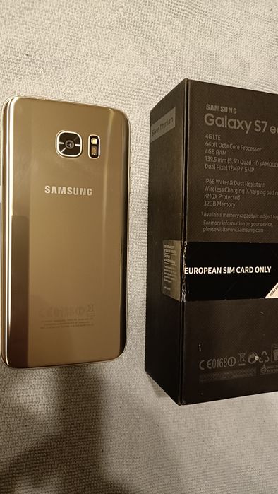 Telefon Samsung Galaxy S7 Edge Złoty Gold SUPER STAN zewnętrzny !!!
