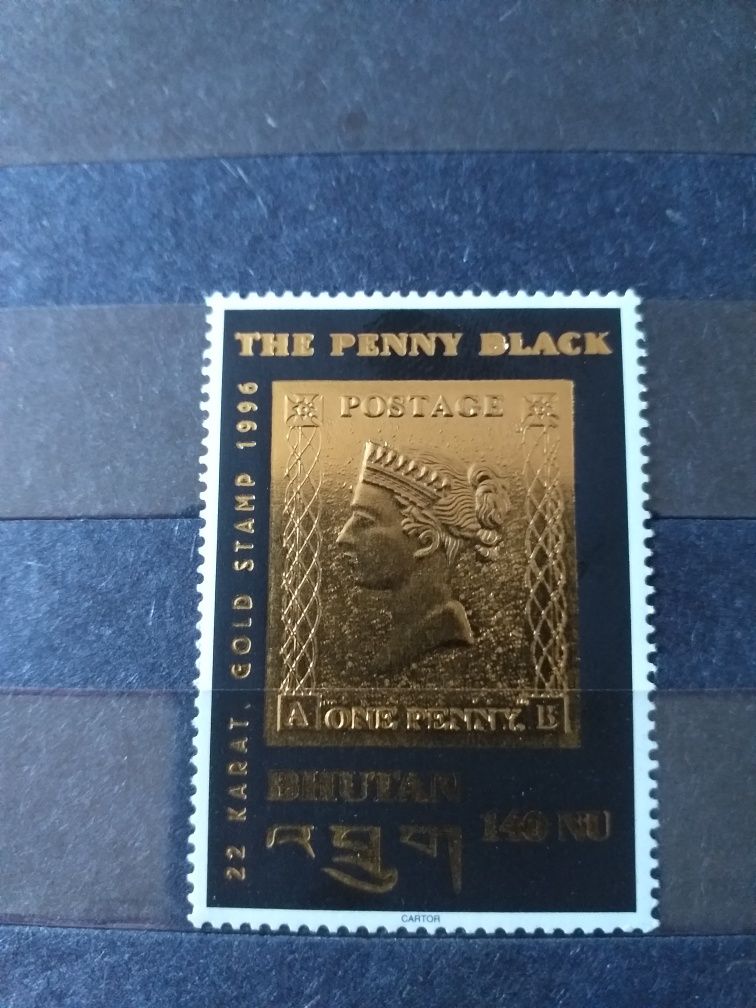 Znaczek pocztowy The Penny Black 22 karaty