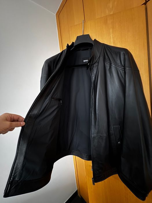 casaco novo em pele homem BOSS