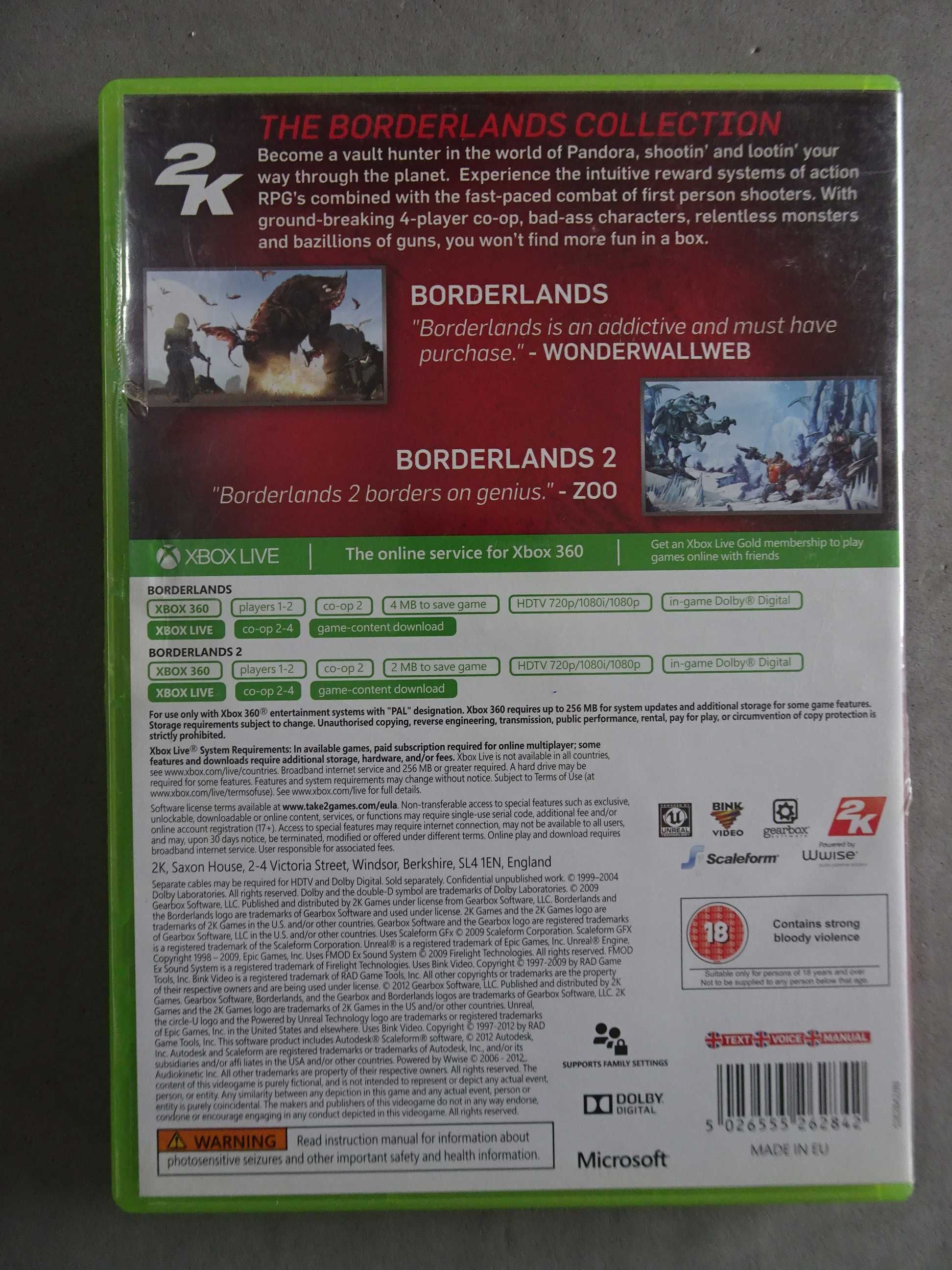 Jogo X-Box 360 - Borderlands / Borderlands 2