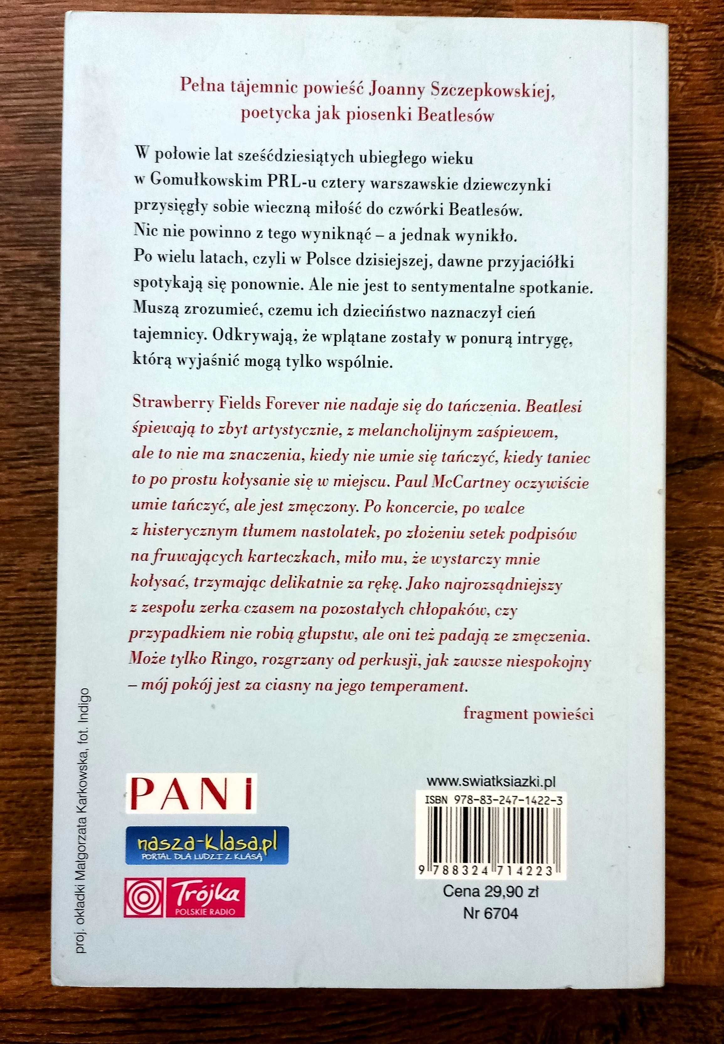 "Kocham Paula McCartneya", Joanna Szczepkowska, powieść