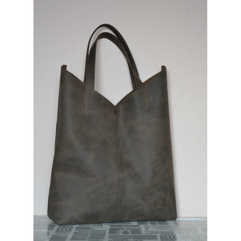 Елітна Велика шкіряна жіноча сумка Vintage сумочка незвична