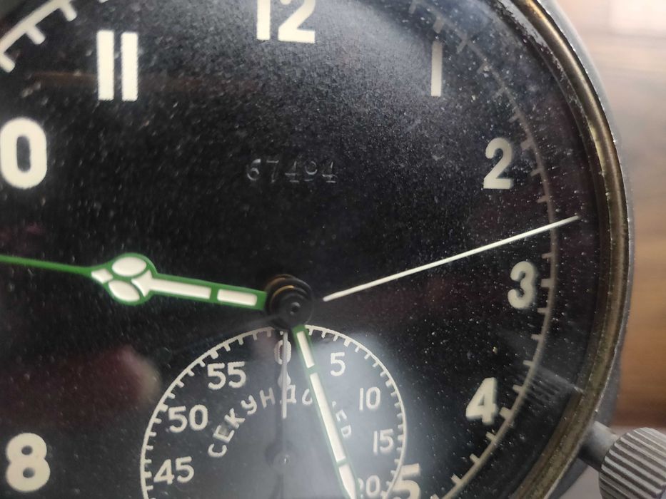 Часы авиационные приборные ЧС 60 ЧП № 67494