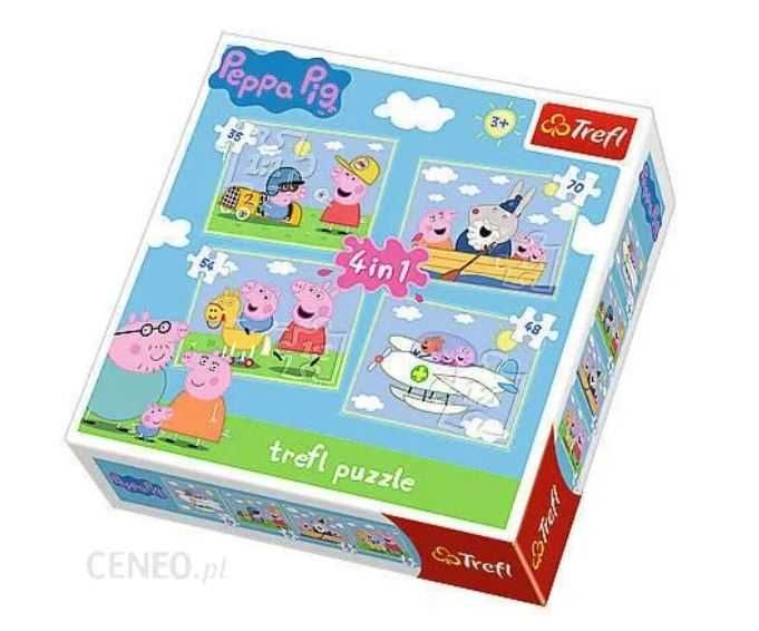 Puzzle Trefl 34246 Świnka Peppa 4w1