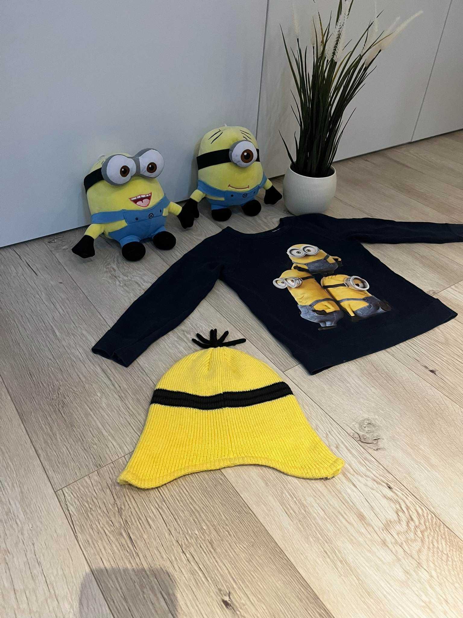 Bluzka 6 lat Minionki czapka maskotka MINIONEK