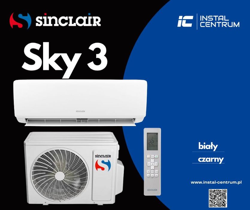 klimatyzacja SINCLAIR SKY 2,7 KW, z montażem