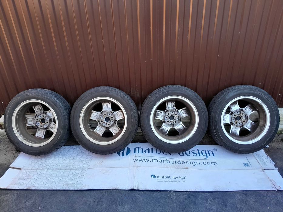 диски 4x100 r15 зимова резина 175 65 uniroyal колеса germany 5.5j is45