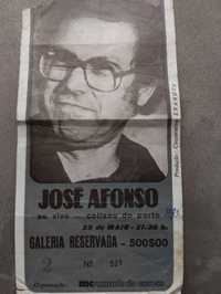 Bilhete Zeca Afonso 1983