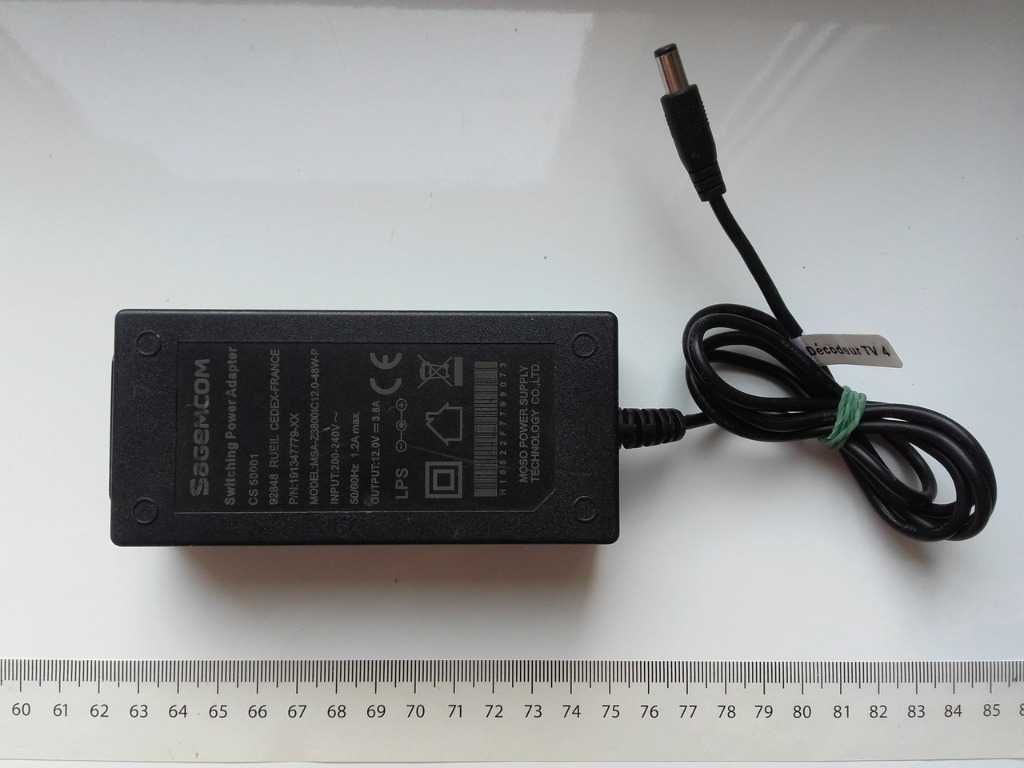 Zasilacz DC 12V - 3,8A - 45W