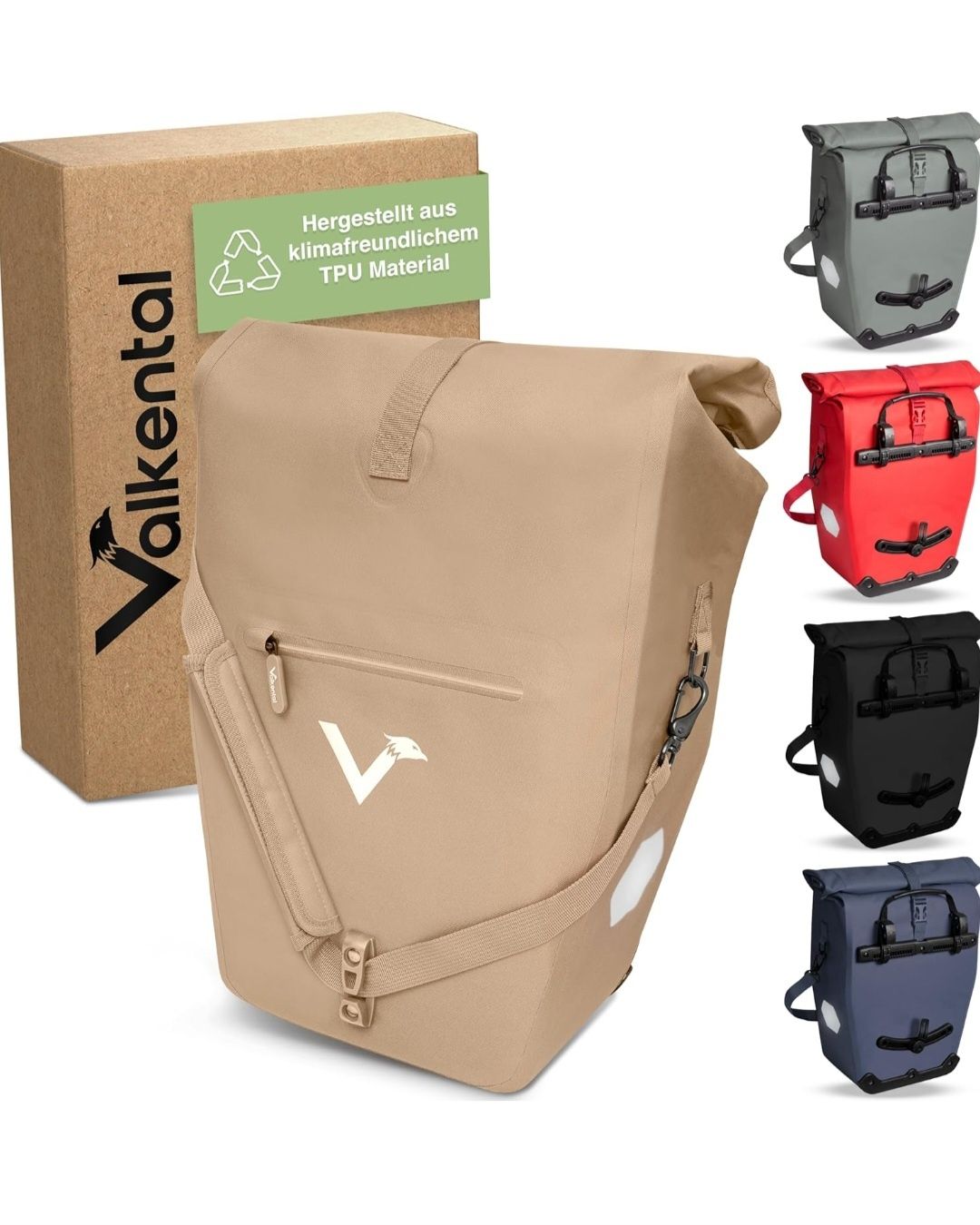 Valkental - Torba rowerowa 2 w 1 pojemność 26L