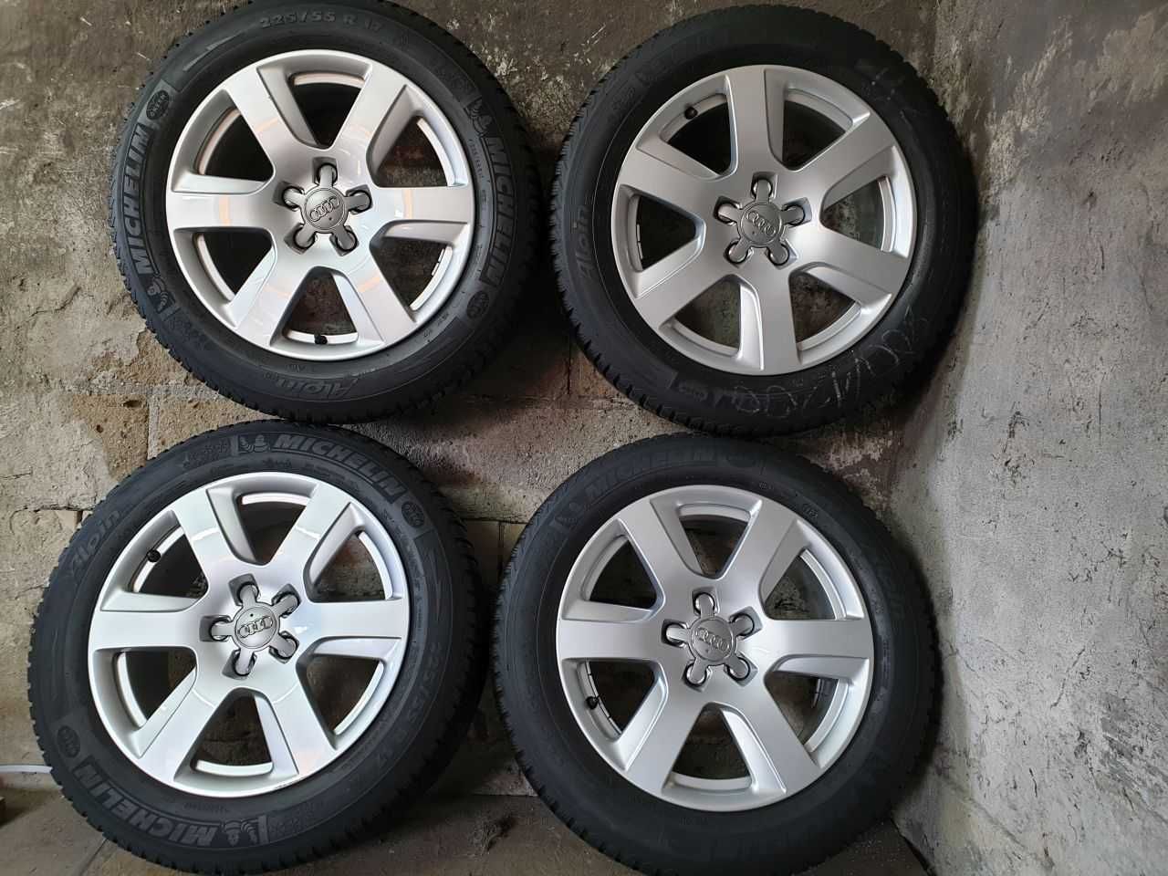 Felgi aluminiowe Audi R17 5x112 opony 225/55R17 Michelin 7,5mm