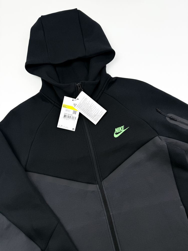Оригінал! Чоловіче Зіп Худі Nike Tech Fleece сіро-чорне (S/L) / Нове!