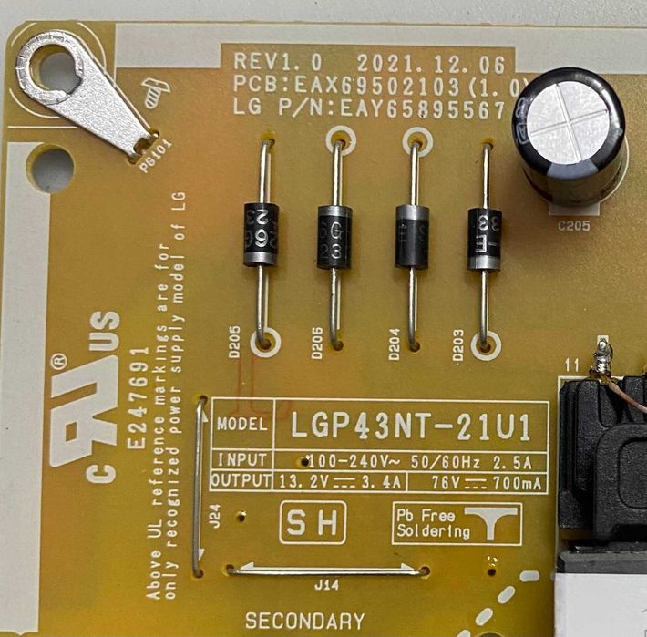 LG 43UR7800 Peças  LGP43NT-21V1 EAX69.502103  EAX70.042603 Testadas