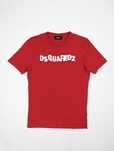 Dsquared2 czerwona koszulka t-shirt S logo