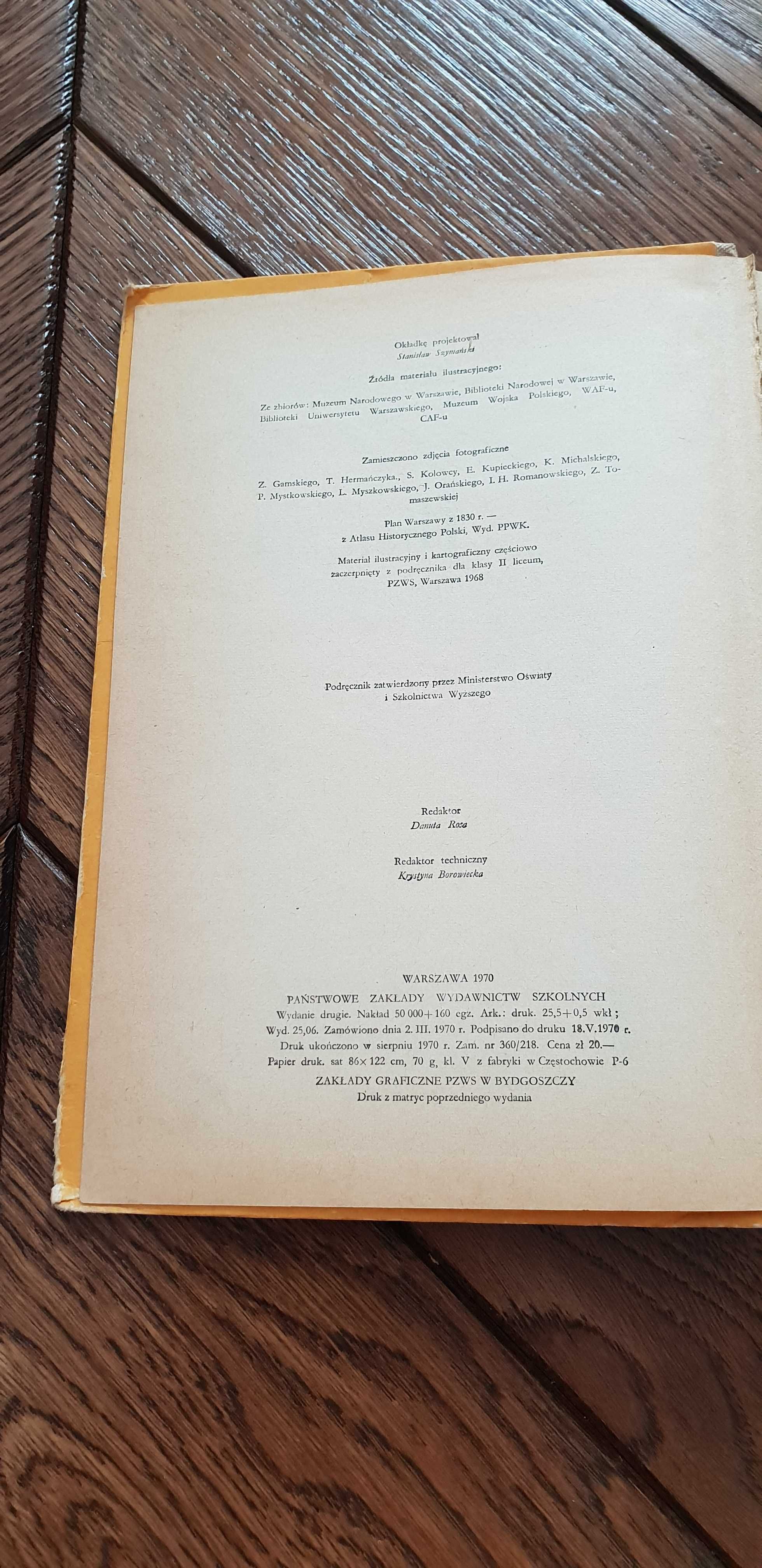 Książka rok 1970 "Historia" Podręcznik do historii do technikum