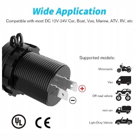 Ładowarka Samochodowa Kewig 63W USB-C QC3.0 + PD3.0