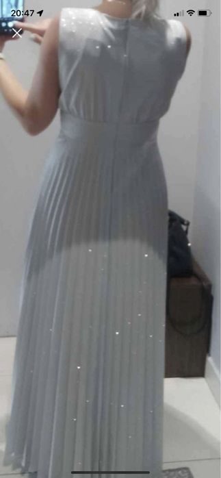 Sukienka szara brokatowa