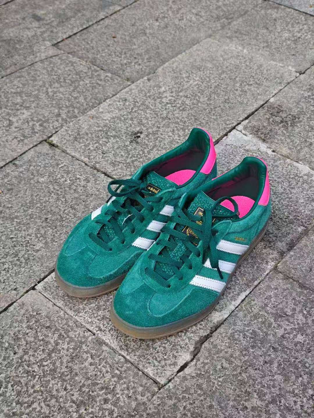 adidas Gazelle Indoor Collegiate Green Lucid Pink 45 EU / 11US / 29 CM
