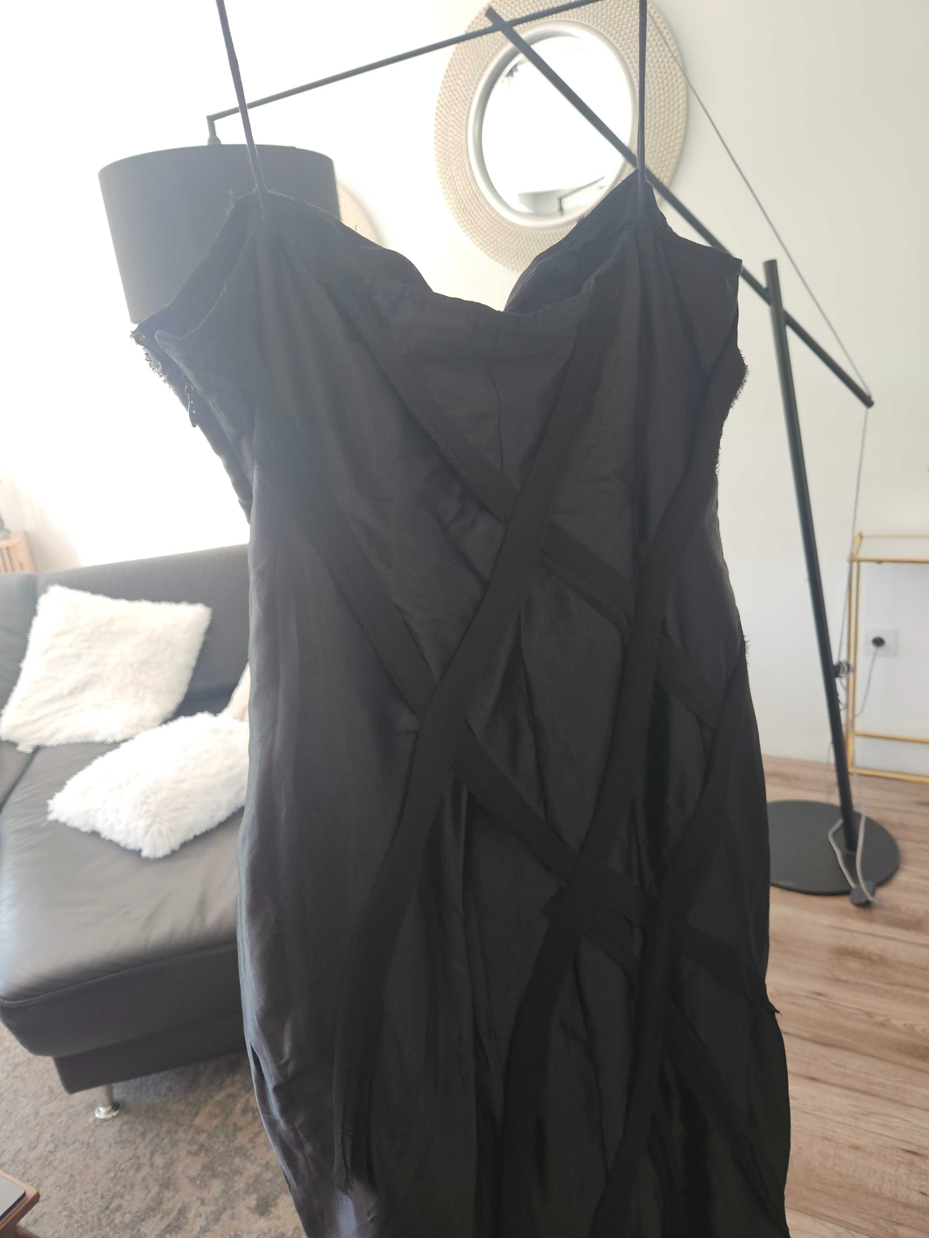 Sukienka satynowa Zara nowa L 40 42