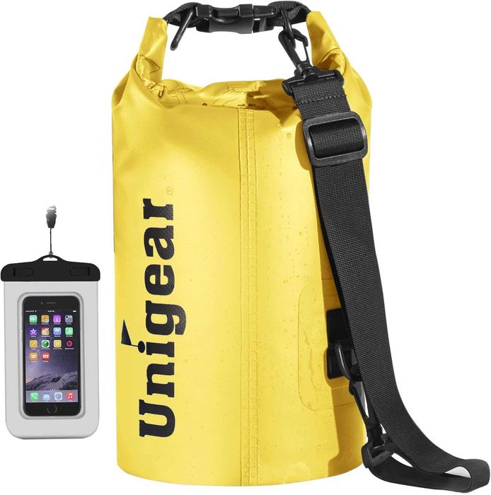 Torba 5L Unigear Dry Bag Drybag żółta Worek plecak wodoodporny