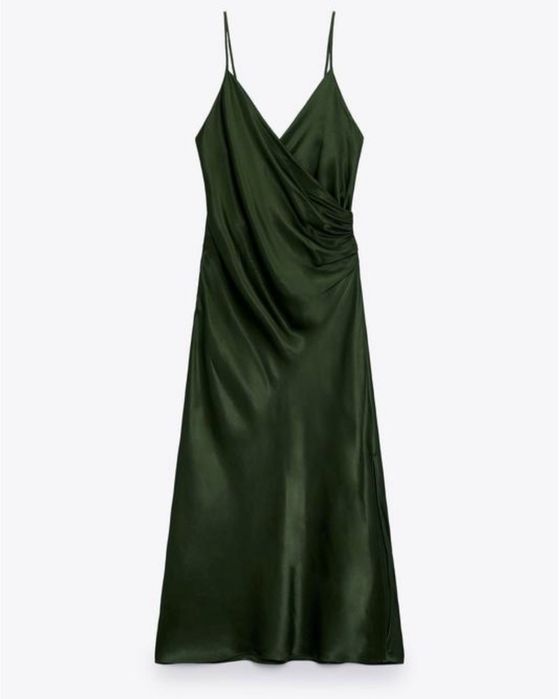 Сукня Zara. Сукня у білизняному стилі. Шелковое платье