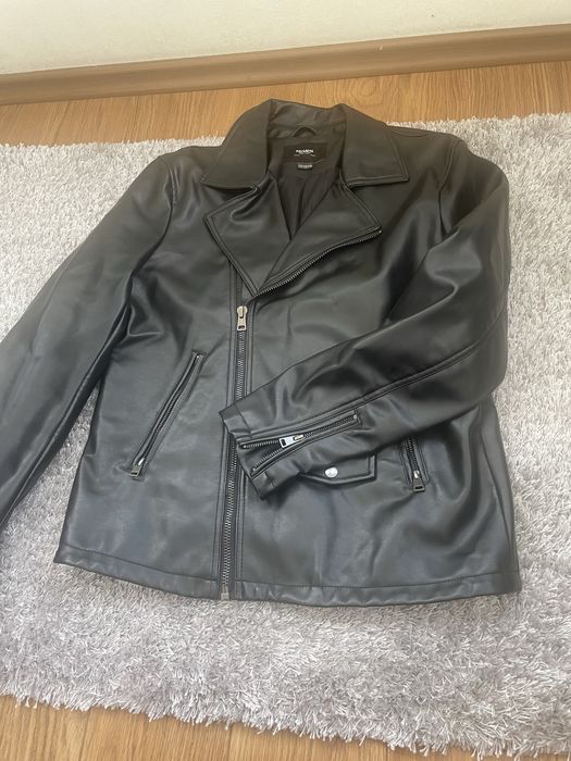 Шкіряна куртка чоловіча Pull&Bear