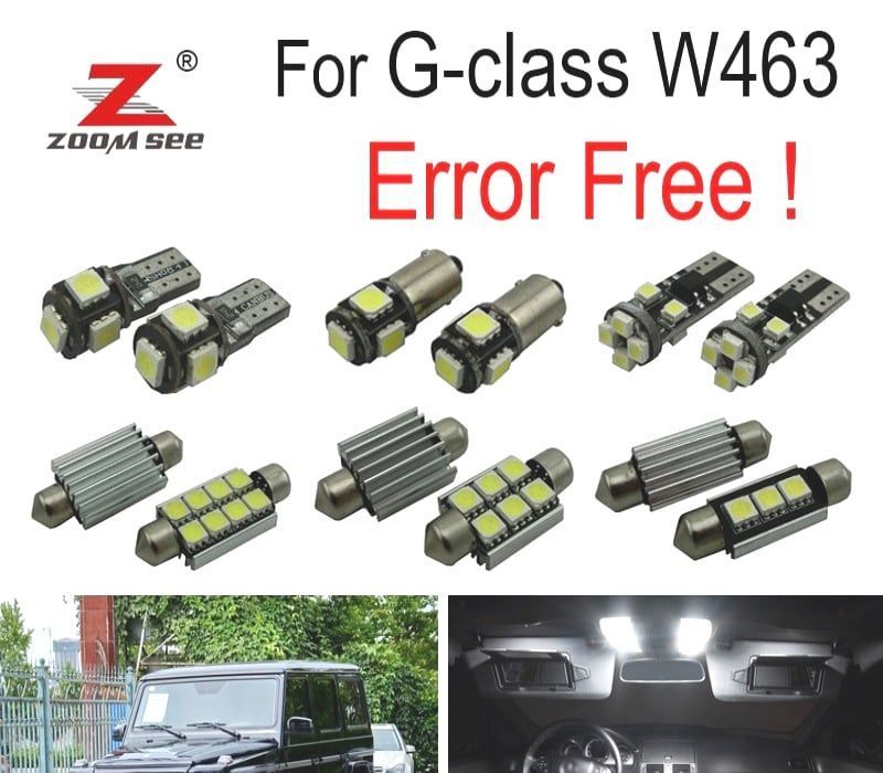 KIT COMPLETO DE 13 LÂMPADAS LED INTERIOR PARA MERCEDES CLASE G W463 G500 G550 G350 G63 AMG G65 2012