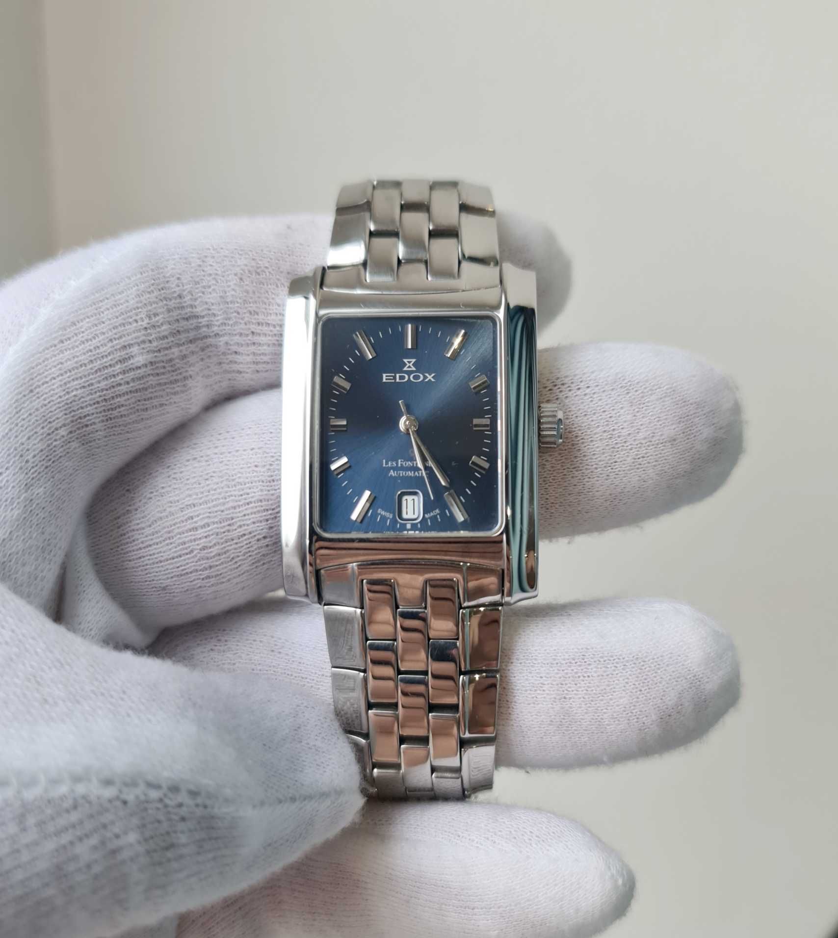 Чоловічий годинник часы Edox Les Fontaines 82002 Automatic Eta 2004-1