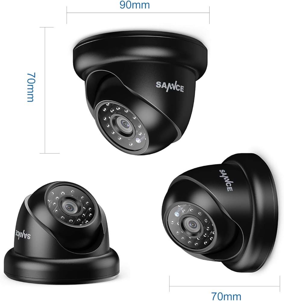 Sannce model C11DS 4 szt kamer dzień/noc 1080P 3,6 mm NOWE! Wtyk BNC