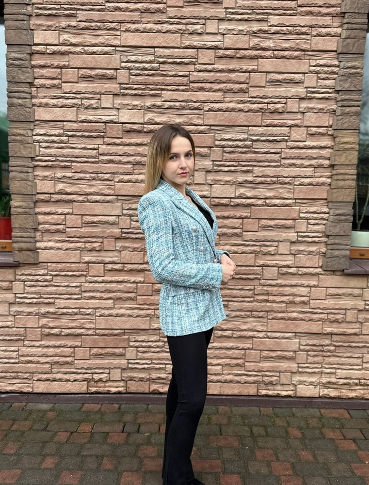 Твідовий костюм Zara , Жакет та шорти, р. XS