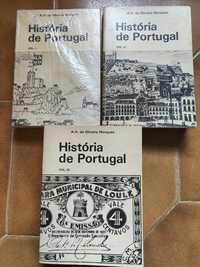 História de Portugal, A H de Oliveira Marques, Volumes I,II e III