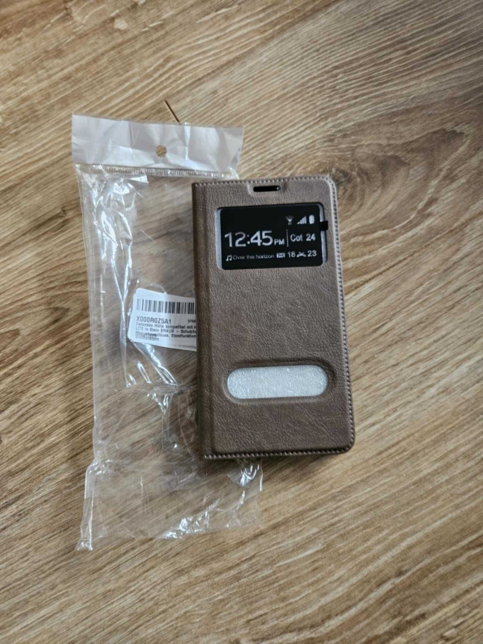 Etui z klapką do Huawei P10 LITE brązowy