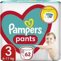 Трусики Pampers pants 3(62шт)памперс підгузки-трусики