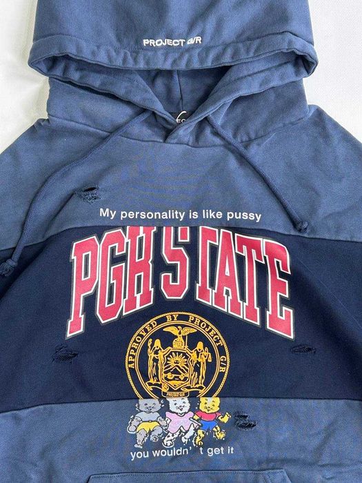 Project GR Grailz худі худи синяя кофта синя distressed opium y2k rap