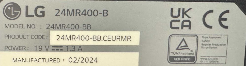 Monitor LG 24MR400-B LED, IPS, 23,8", (FullHD)