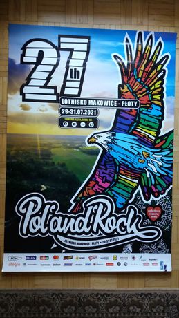 Kolekcjonerski pamiątkowy plakat Poland Rock 2021 dawniej Woodstock