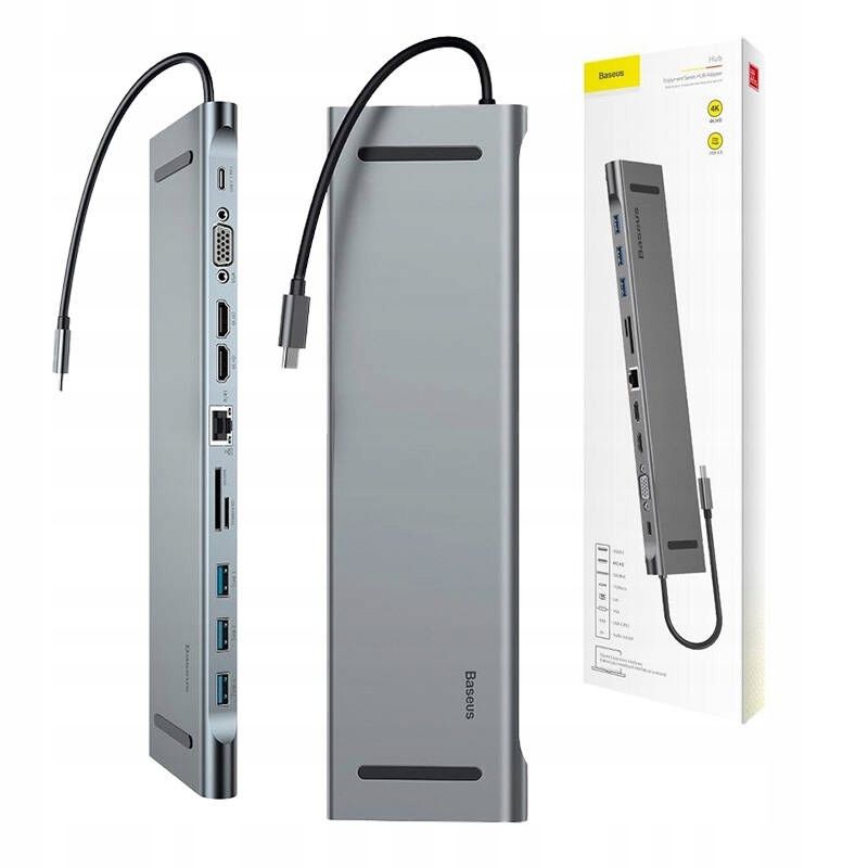 BASEUS adapter HUB usb Typ C  2Xhdmi  3Xusb