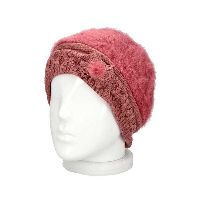 Gorro senhora com pérolas e pompom