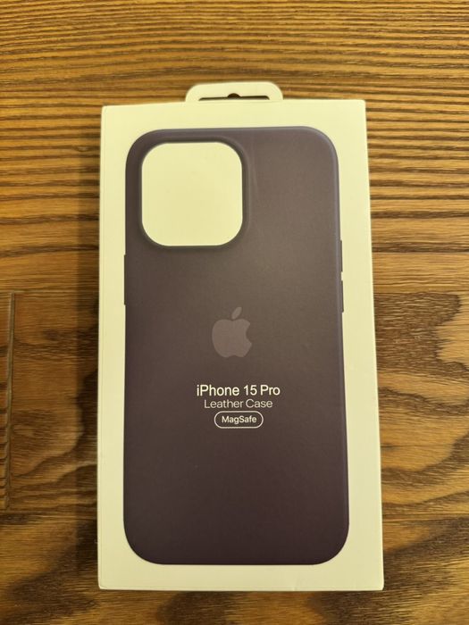 Шкіряний чохол Leather case in box для iphone 15 pro