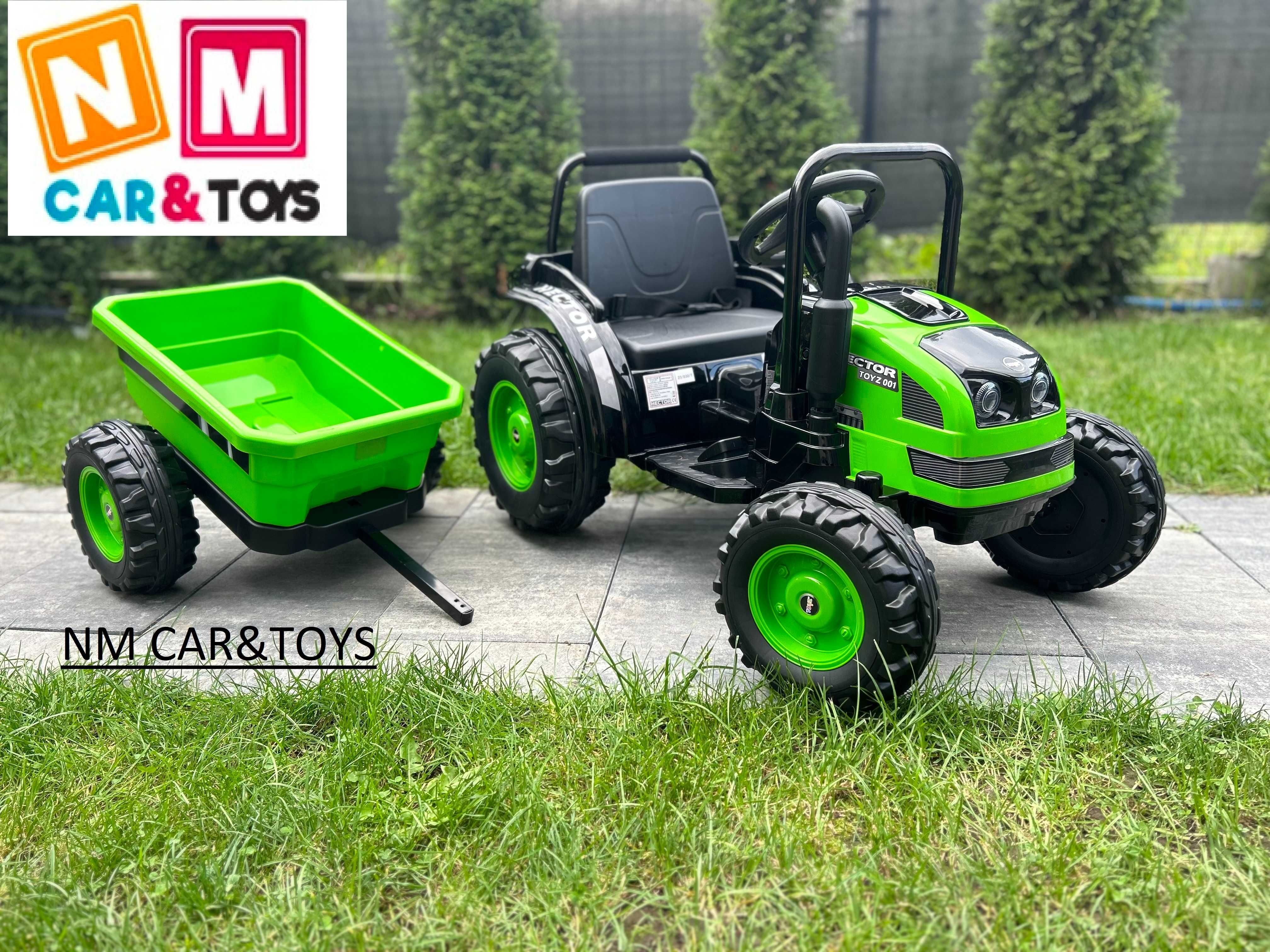 DUŻY TRAKTOR HECTOR Ciągnik Auto na akumulator Pojazd Przyczepka