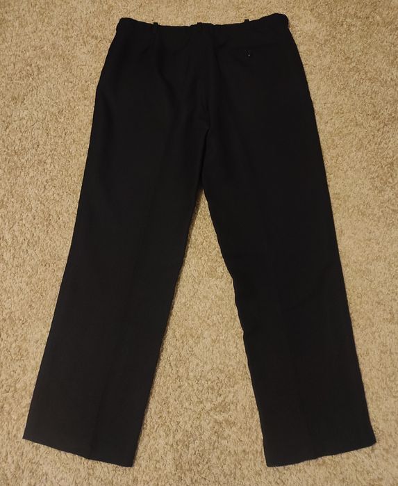 Czarne spodnie męskie garniturowe na kant, rozm. XL, XXL