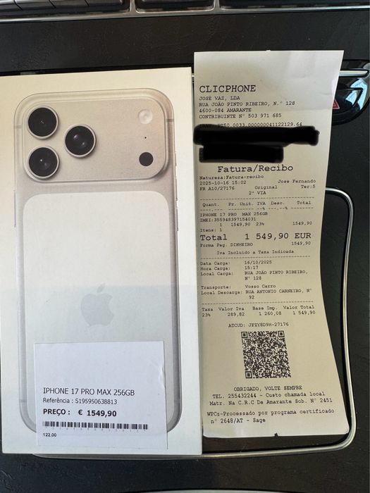 Iphone 17 pro max 256bg cinza novo fechado