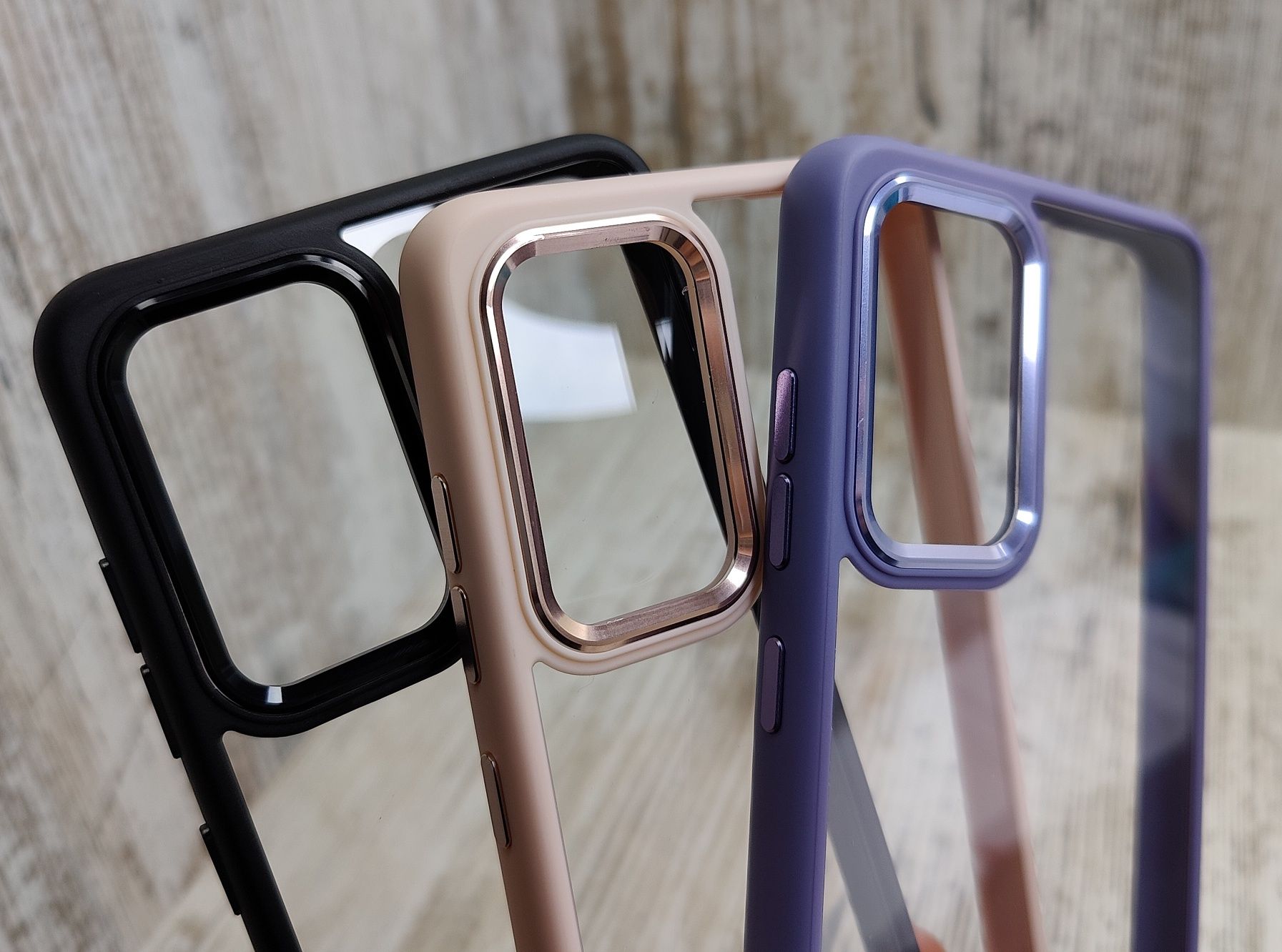 Чехол премиум качества Clear Metal на Samsung A52/ A52s/ S20 FE