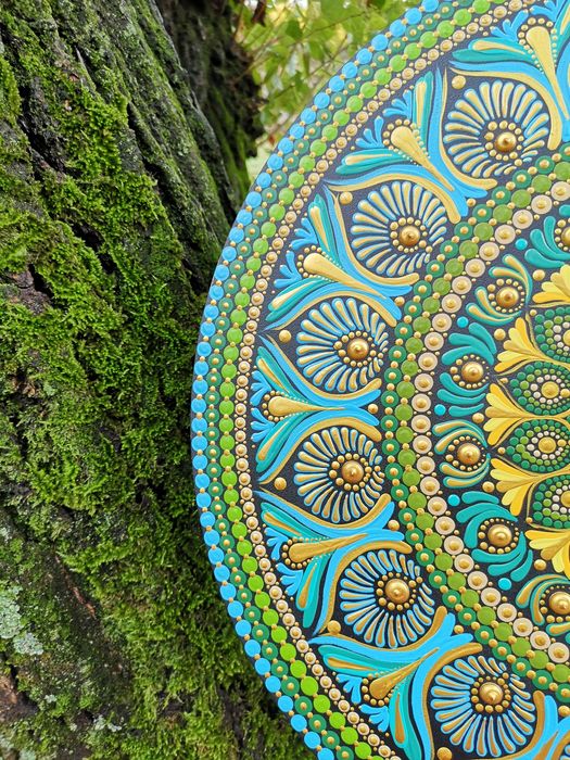 Portes Incluídos Mandala Pintada à Mão 50 cms