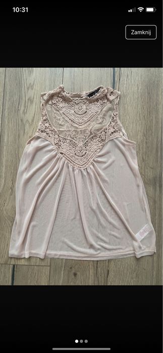 Bluzka zwiewna letnia siateczka koronka elegancka atmosphere