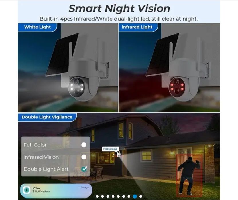 Сонячна охоронна PTZ  WiFi IP-камера  XM-TQ6-4MP 3.6 MM i3 динаміком