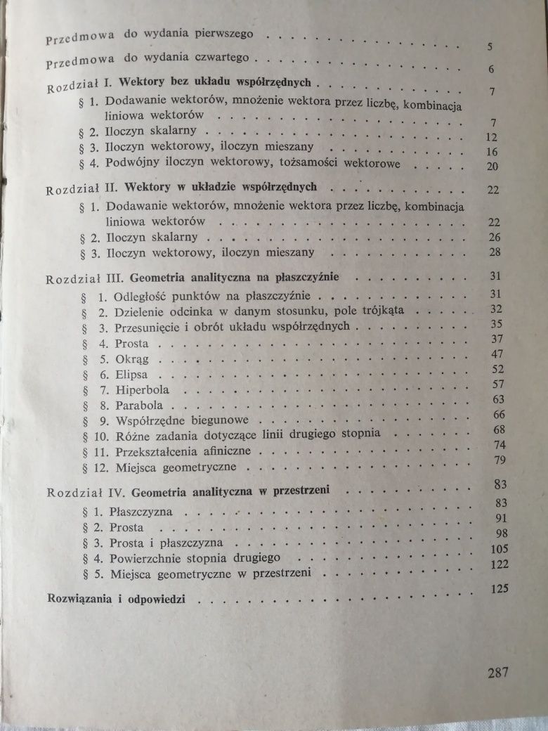 "Zadania z rachunku wektorowego i geometrii analitycznej "