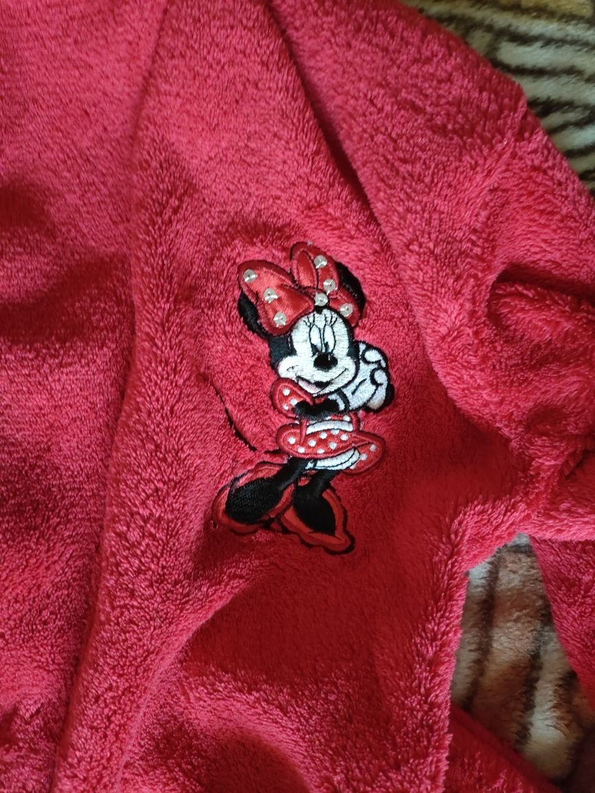 Uroczy szlafrok dziewczęcy Disney Minnie Mouse - stan bardzo dobry