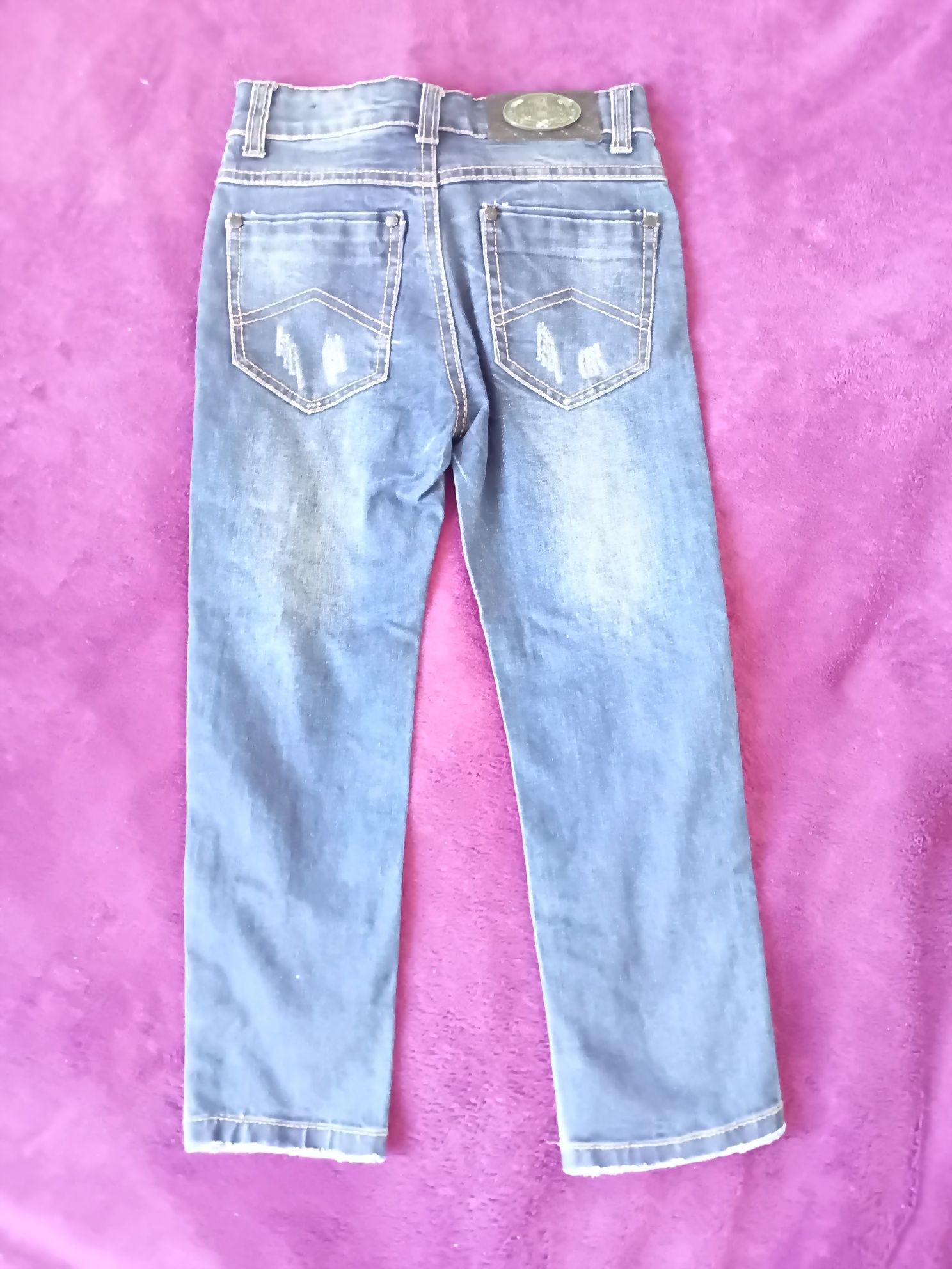 NOWE Supermodne spodnie dżinsowe jeans dżins rozm. 110/116
