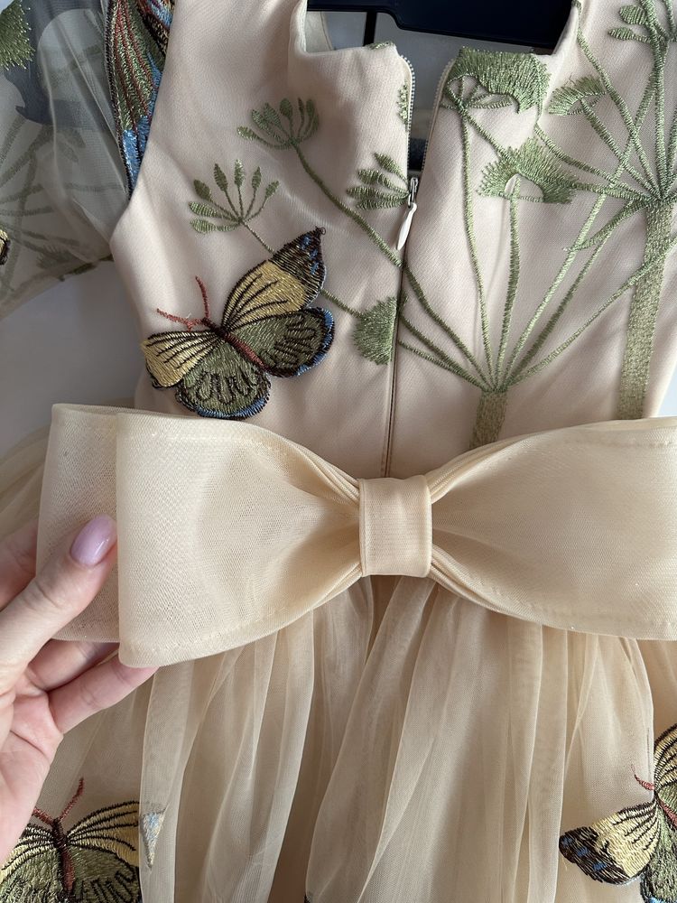 Сукня з метеликами плаття шикарне на рік family look сукня платье